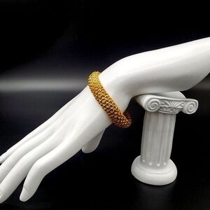 Estate Faux Gold Popcorn Bracelet
